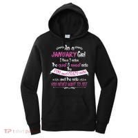 January Girl Sweet But Crazy Funny Birthday Women's Hoodie thumb 0
