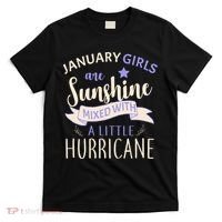 January Girls Are Sunshine Mixed With Hurricane T-Shirt thumb 0