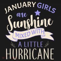 January Girls Are Sunshine Mixed With Hurricane Women's Hoodie thumb 2