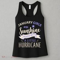 January Girls Are Sunshine Mixed With Hurricane Women's Tank Top thumb 3