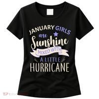 January Girls Are Sunshine Mixed With Hurricane Women's T-Shirt thumb 0