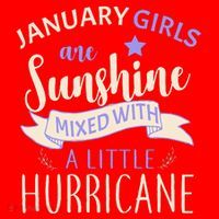 January Girls Are Sunshine Mixed With Hurricane Santa Hat thumb 1