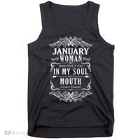 January Woman Funny Birthday Tank Top thumb 0