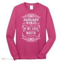 January Woman Funny Birthday Long Sleeve Shirt thumb 0
