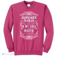 January Woman Funny Birthday Sweatshirt thumb 0