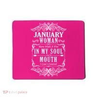 January Woman Funny Birthday Mousepad thumb 0