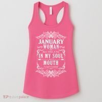 January Woman Funny Birthday Women's Tank Top thumb 0