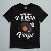 Just An Old Man Who Loves Vinyl Turntable Vinyl Record T-Shirt thumb 5