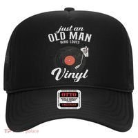 Just An Old Man Who Loves Vinyl Turntable Vinyl Record Hat thumb 0