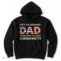Just An Ordinary Dad Trying Not To Raise Communist Skull Dad Hoodie thumb 0