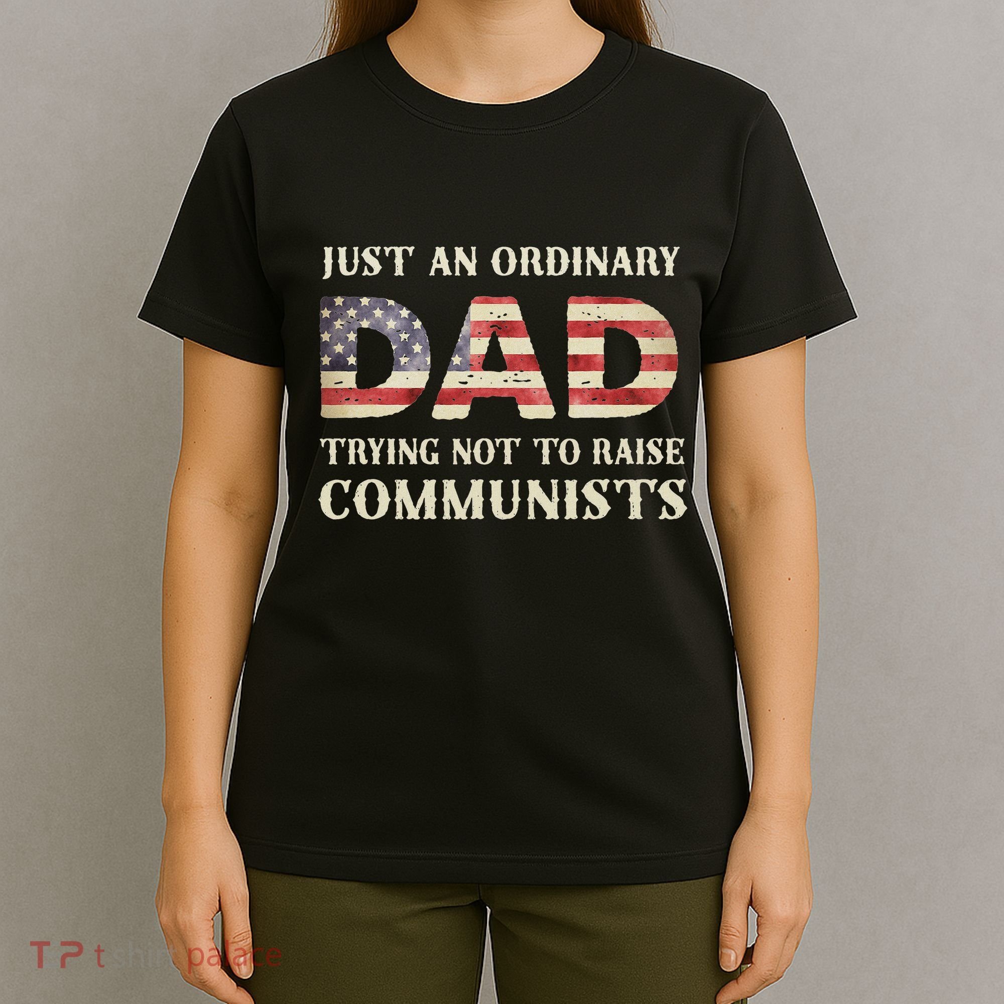 Just An Ordinary Dad Trying Not To Raise Communist Skull Dad T-Shirt