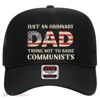 Just An Ordinary Dad Trying Not To Raise Communist Skull Dad Hat thumb 0