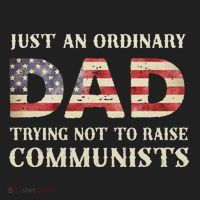 Just An Ordinary Dad Trying Not To Raise Communist Skull Dad Golf Towel thumb 3