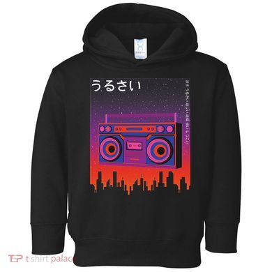 Japanese Aesthetic Otaku Vaporwave 90s Toddler Hoodie