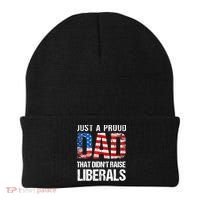 Just A Proud Dad That Didn T Raise Liberals 4th Of July Beanie thumb 0