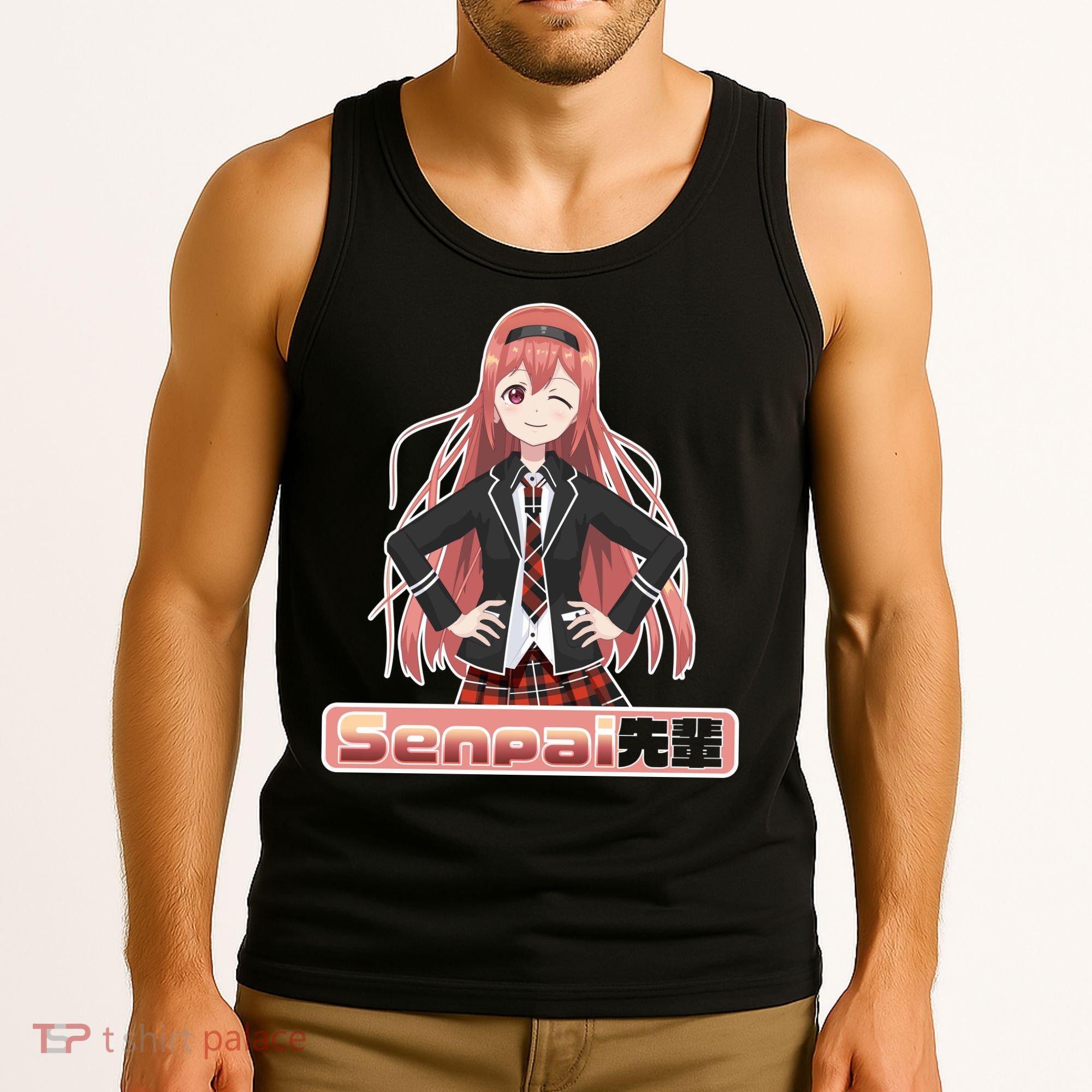 Japanese Animie Girl Senpai Tank Top