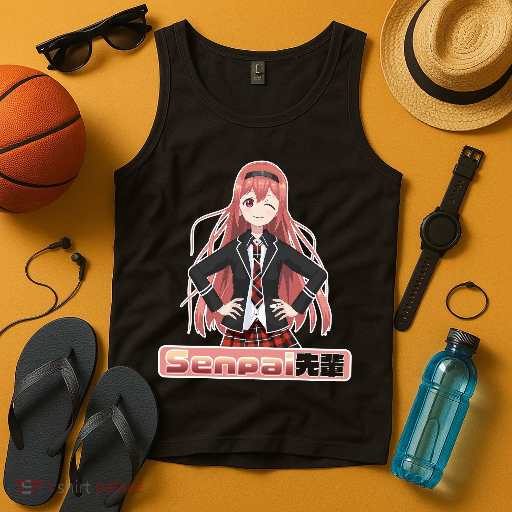 Japanese Animie Girl Senpai Tank Top