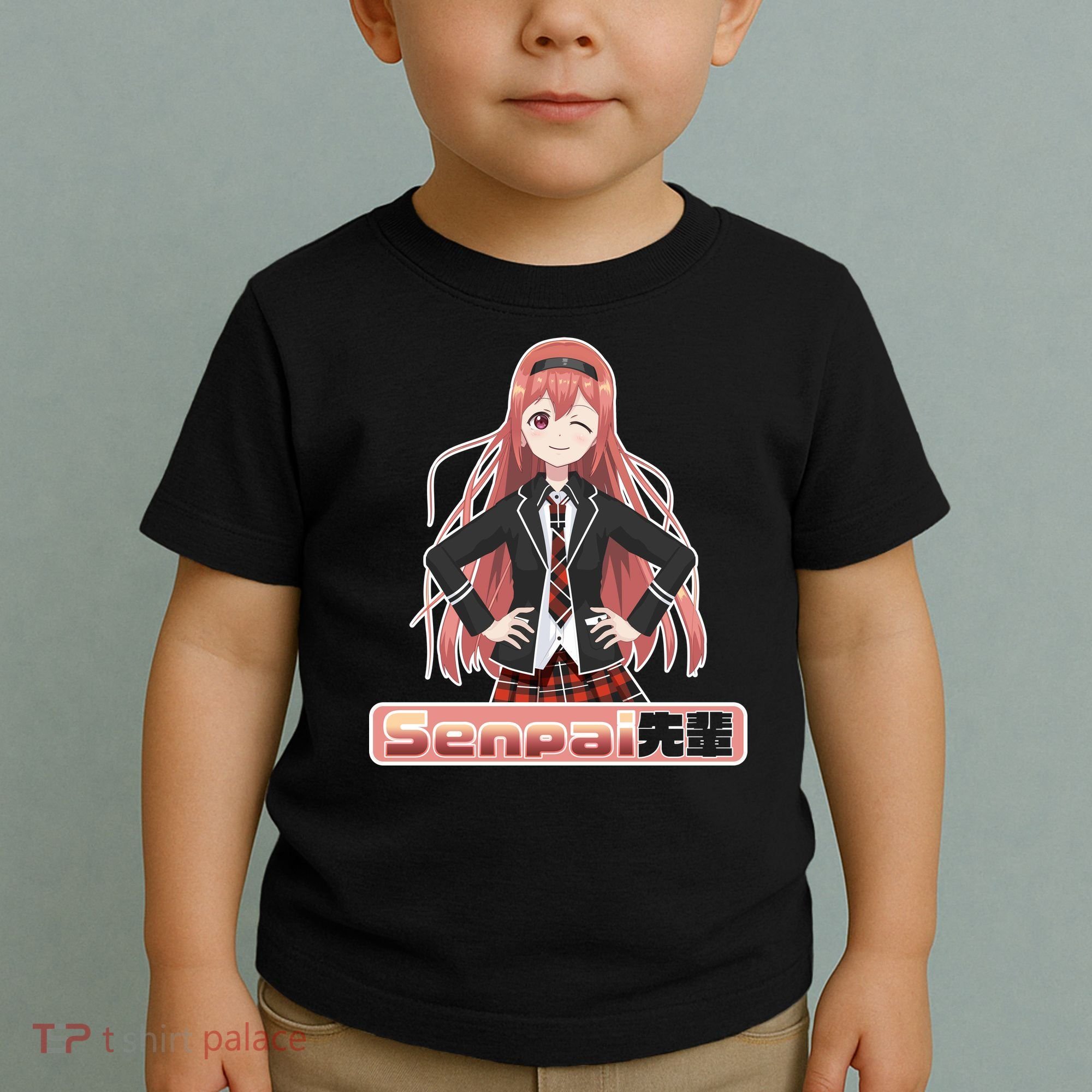 Japanese Animie Girl Senpai Toddler T-Shirt