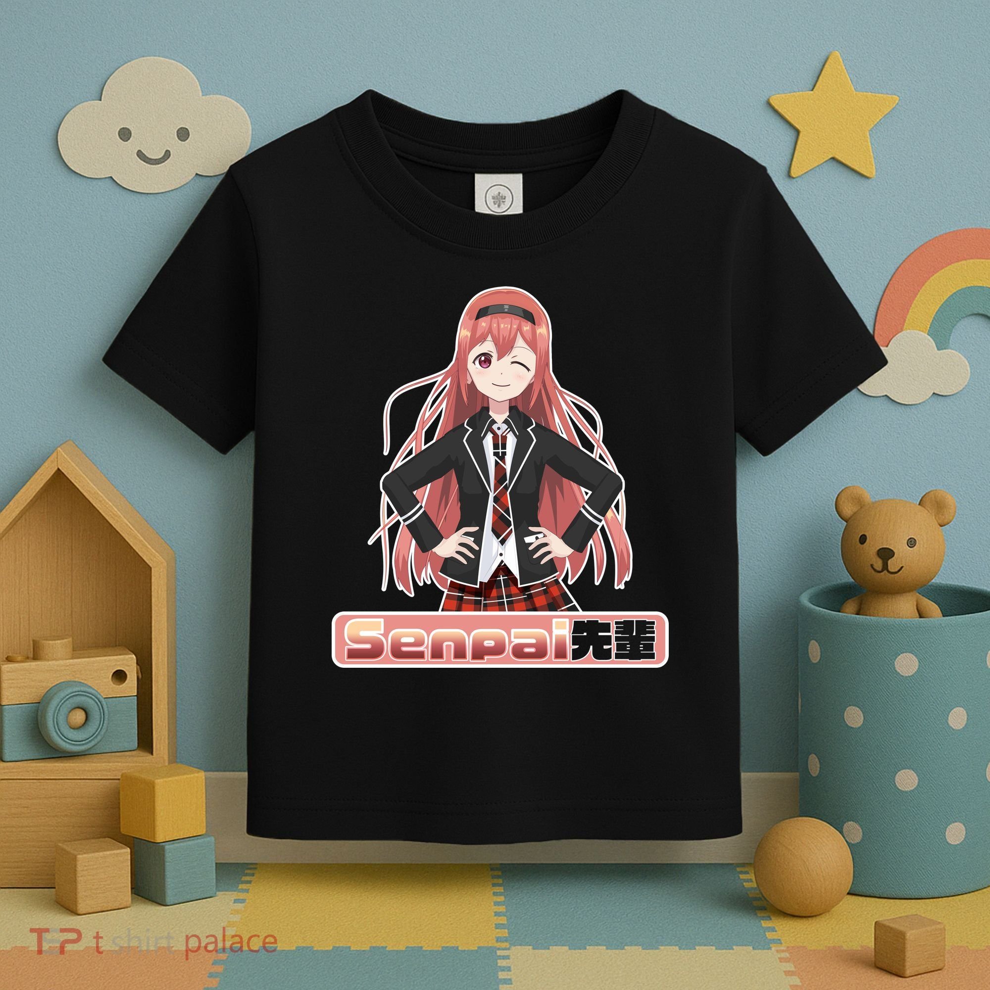 Japanese Animie Girl Senpai Toddler T-Shirt
