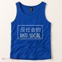 Japanese Anti Social Tank Top thumb 2