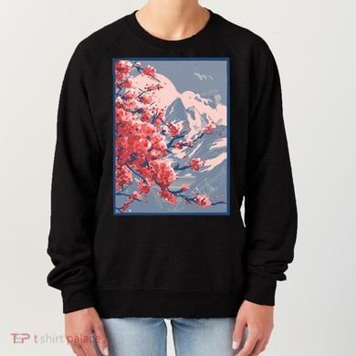 Japanese Cherry Blossom Mountain Women's Sweatshirt