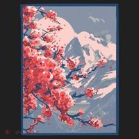 Japanese Cherry Blossom Mountain Women's Sweatshirt thumb 2