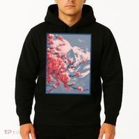 Japanese Cherry Blossom Mountain Hoodie thumb 2