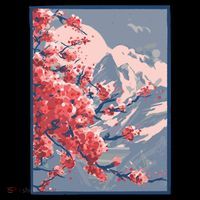 Japanese Cherry Blossom Mountain Long Sleeve Shirt thumb 2