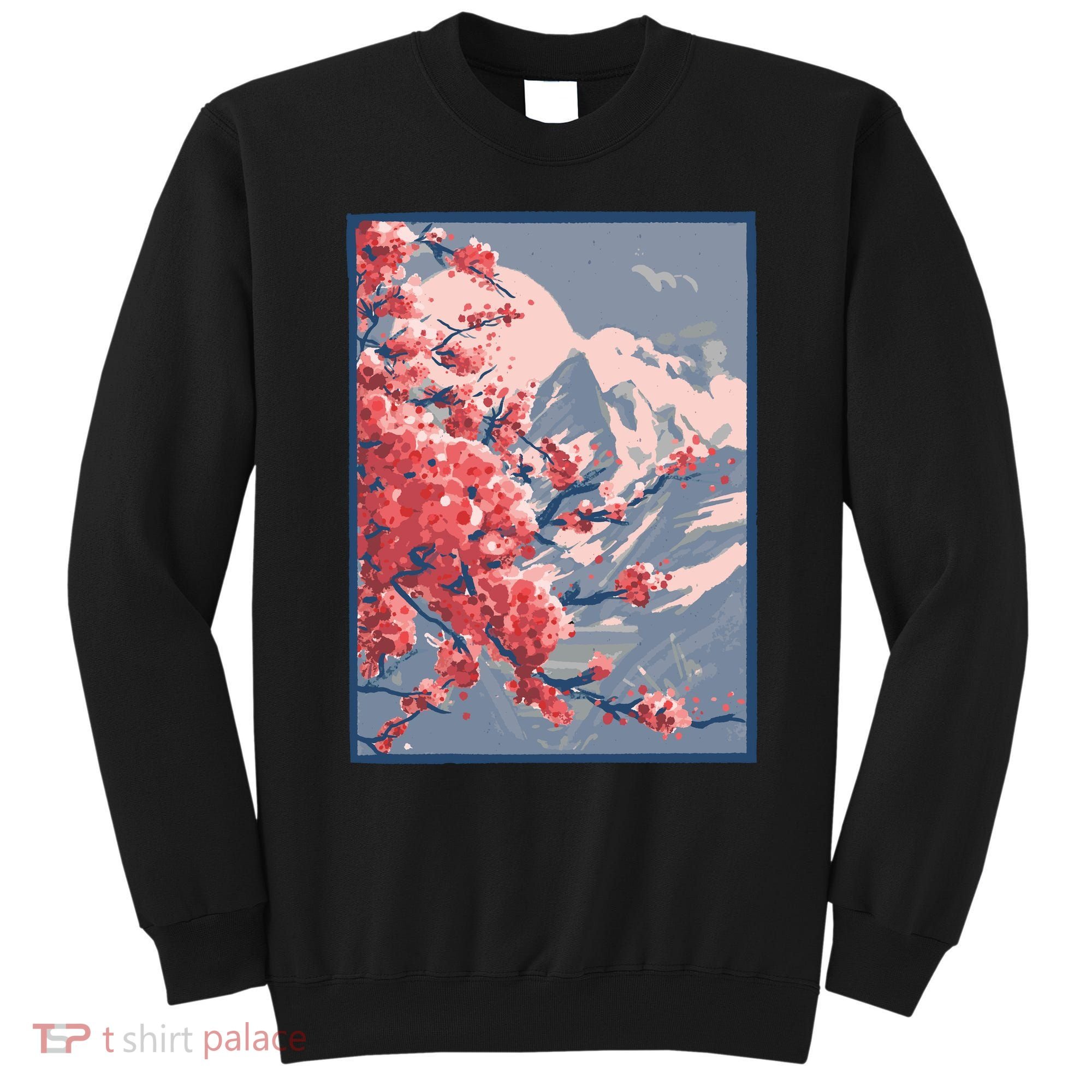 Japanese Cherry Blossom Mountain Sweatshirt