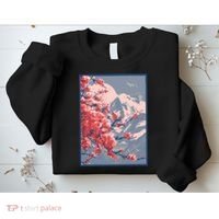 Japanese Cherry Blossom Mountain Sweatshirt thumb 2