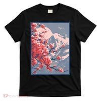 Japanese Cherry Blossom Mountain T-Shirt thumb 0