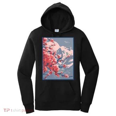 Japanese Cherry Blossom Mountain Women's Hoodie