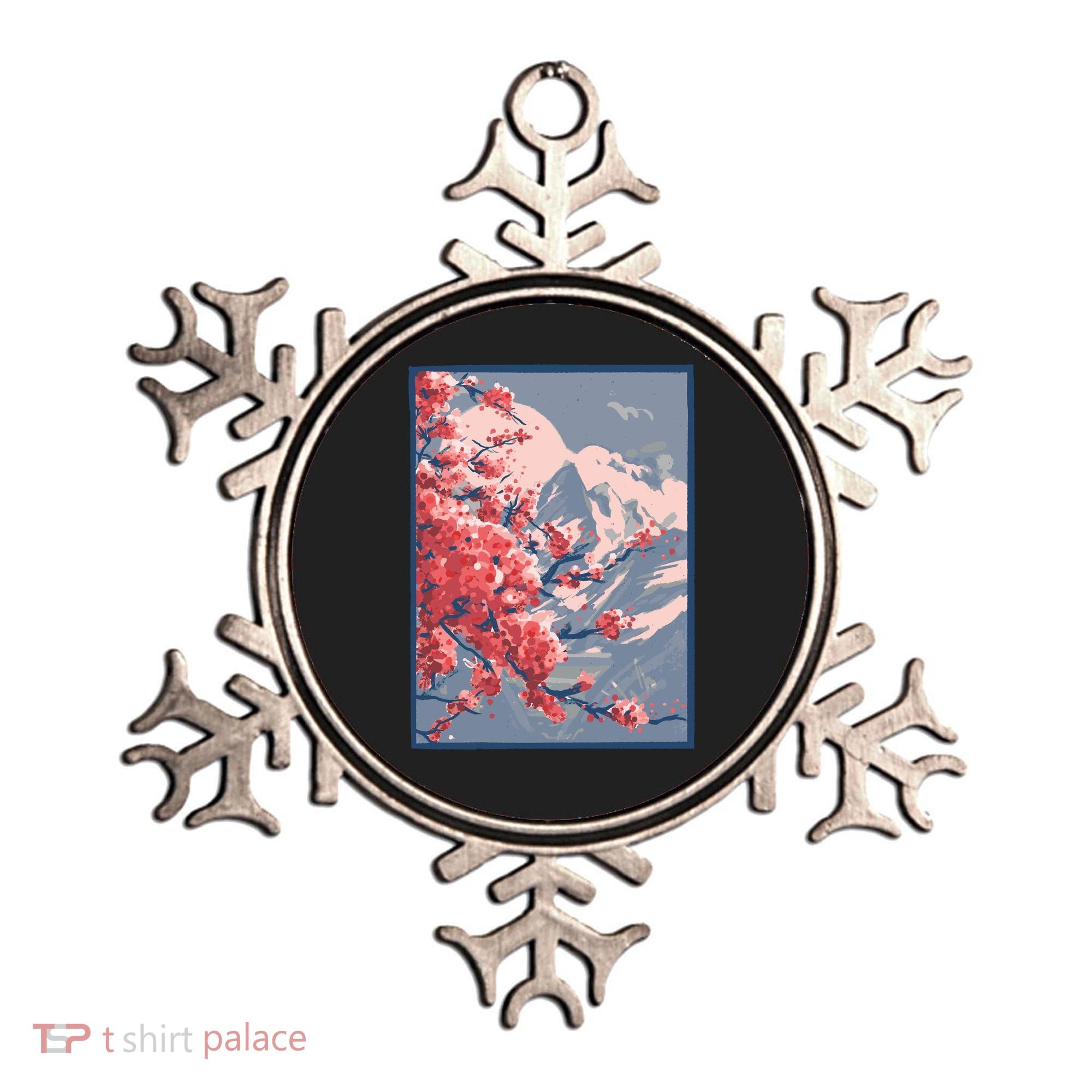 Japanese Cherry Blossom Mountain Ornament