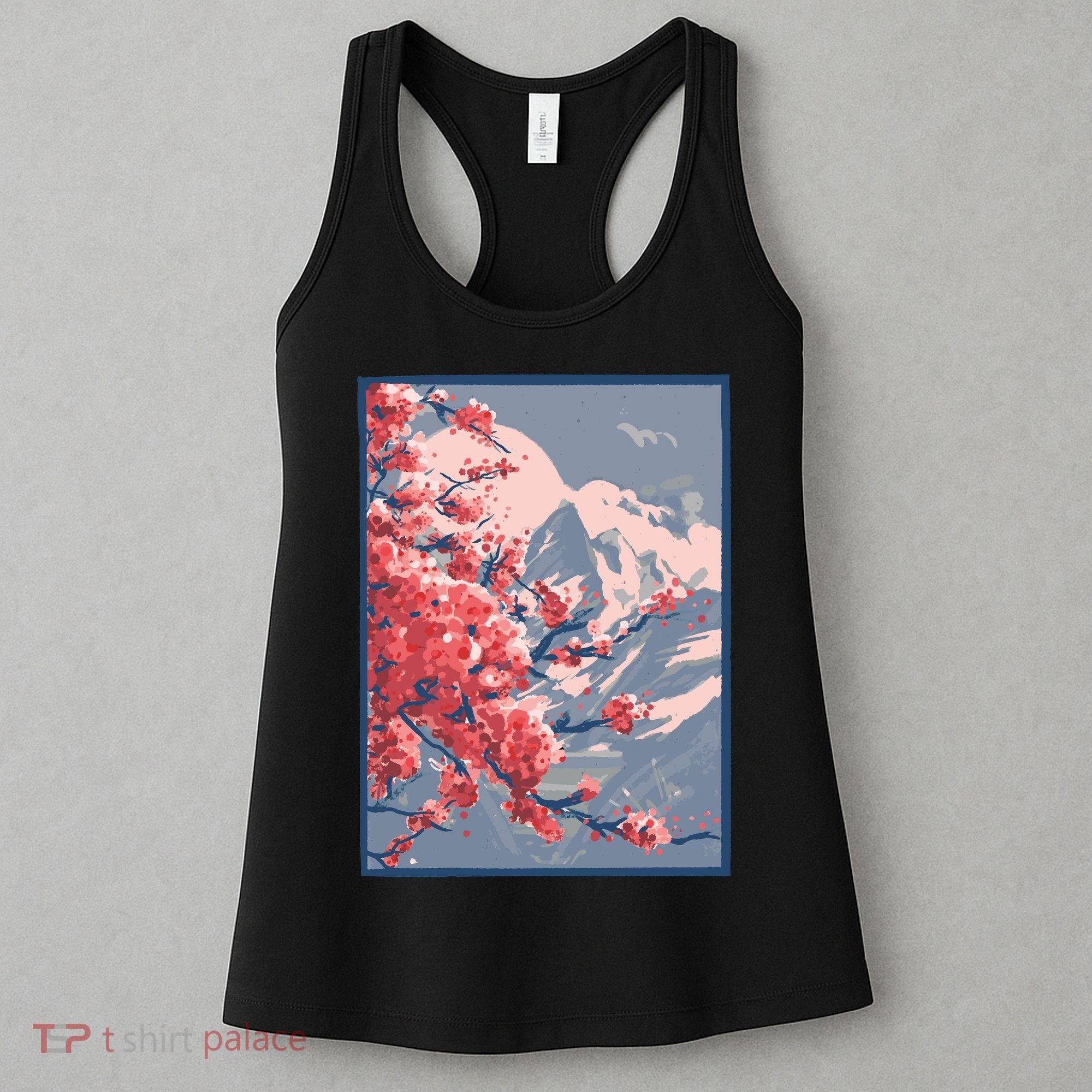 Japanese Cherry Blossom Mountain Women's Tank Top