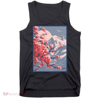 Japanese Cherry Blossom Mountain Tank Top