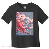 Japanese Cherry Blossom Mountain Toddler T-Shirt thumb 0