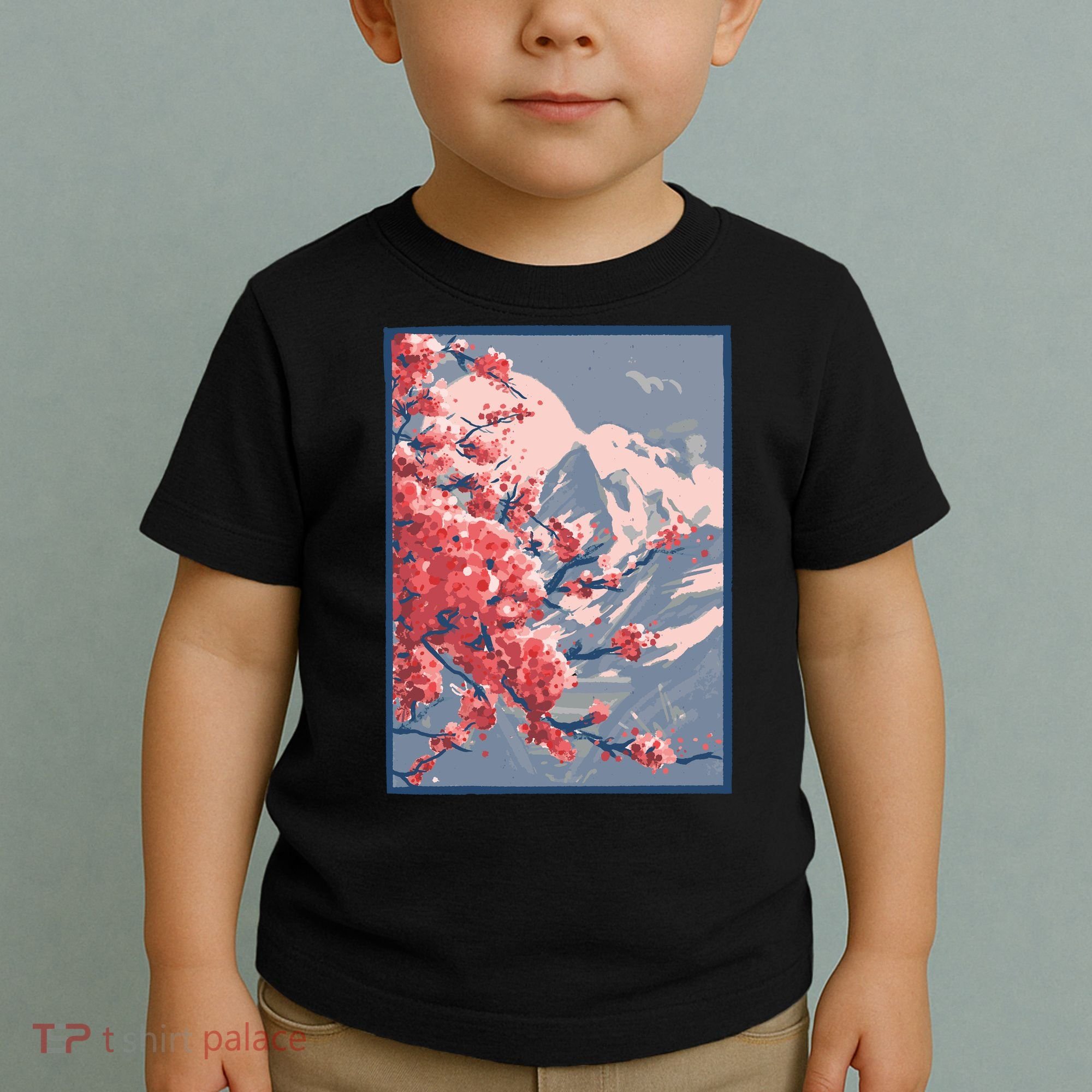 Japanese Cherry Blossom Mountain Toddler T-Shirt