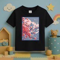 Japanese Cherry Blossom Mountain Toddler T-Shirt thumb 3