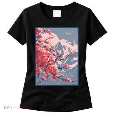 Japanese Cherry Blossom Mountain Women's T-Shirt