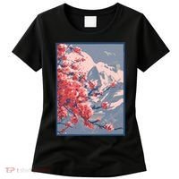 Japanese Cherry Blossom Mountain Women's T-Shirt thumb 0