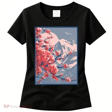 Japanese Cherry Blossom Mountain Women's T-Shirt