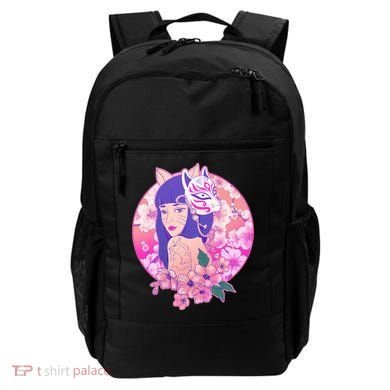Japanese Cherry Blossoms Kitsune Fox Girl Backpack