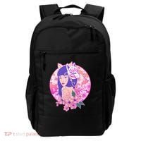 Japanese Cherry Blossoms Kitsune Fox Girl Backpack thumb 0