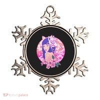 Japanese Cherry Blossoms Kitsune Fox Girl Ornament thumb 0
