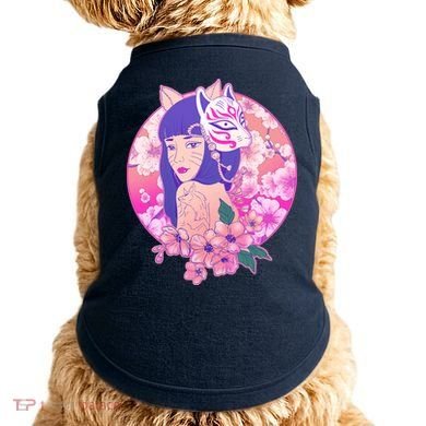 Japanese Cherry Blossoms Kitsune Fox Girl Doggie Tank