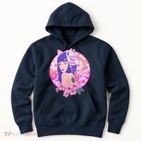 Japanese Cherry Blossoms Kitsune Fox Girl Hoodie thumb 0