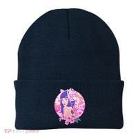 Japanese Cherry Blossoms Kitsune Fox Girl Beanie thumb 0