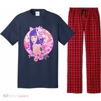 Japanese Cherry Blossoms Kitsune Fox Girl Pajama Set thumb 0
