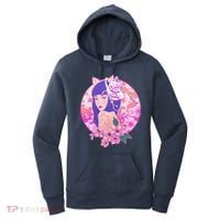 Japanese Cherry Blossoms Kitsune Fox Girl Women's Hoodie thumb 0