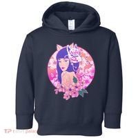 Japanese Cherry Blossoms Kitsune Fox Girl Toddler Hoodie thumb 0